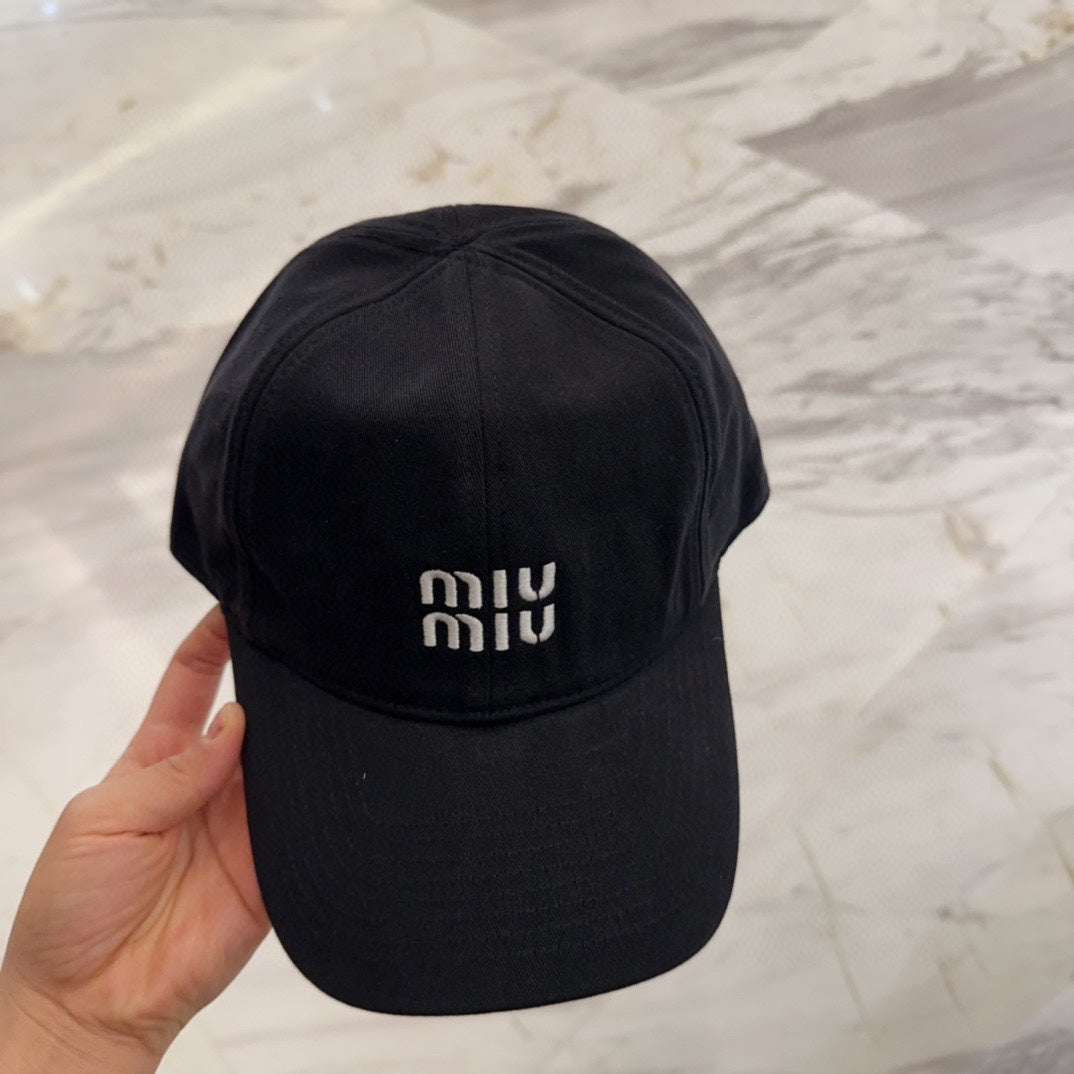 MM BASEBALL CAP IN BLACK FABRIC EMBROIDERED LOGO STYLE 5