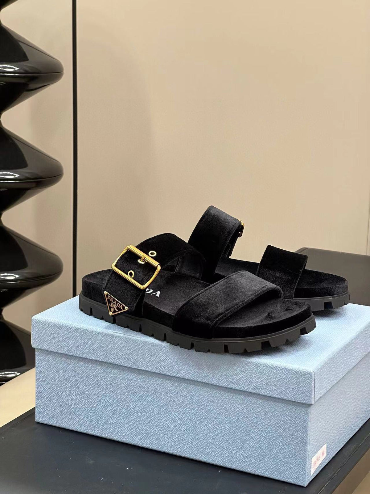PRADA Pra Slides 10 Velvet Black