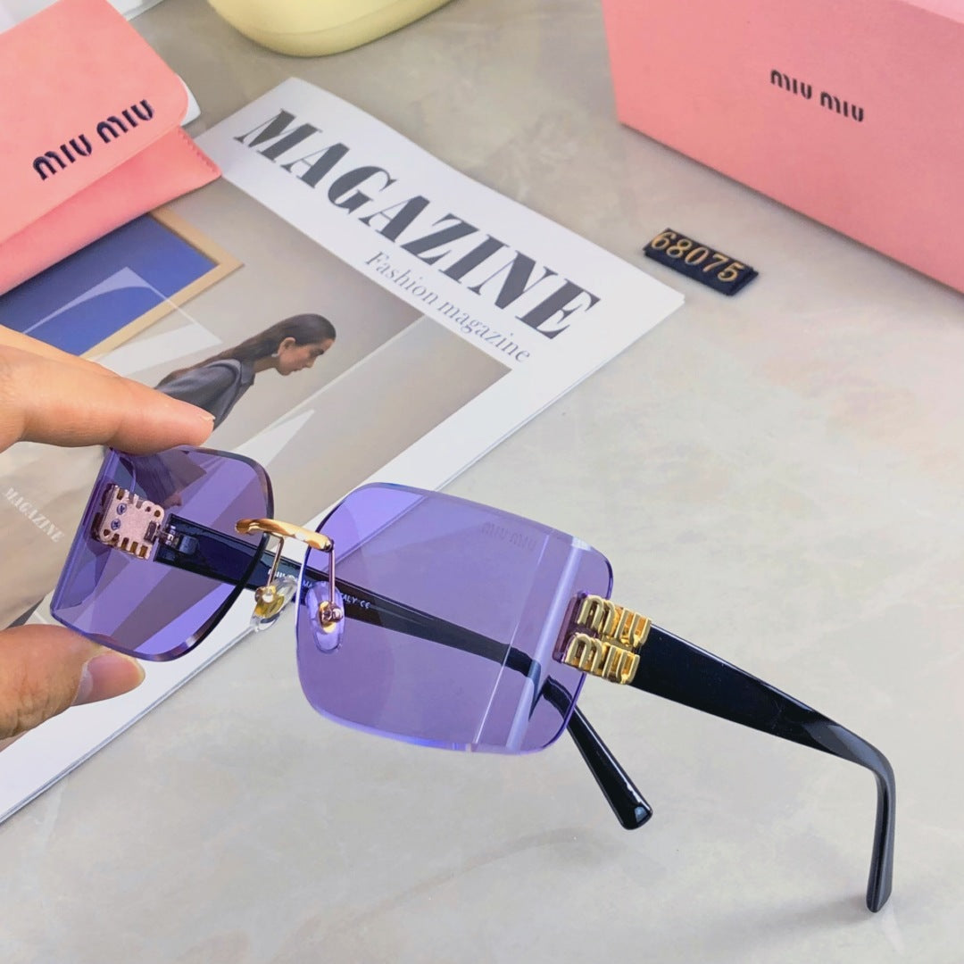 LOGO SQUARE SUNGLASSES 499927 IN METAL