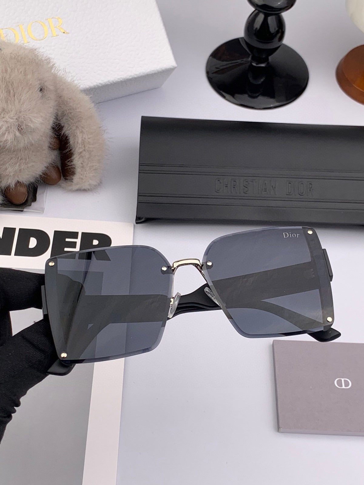 DIOR MONTAIGNE SQUARE SUNGLASS CD1677 IN ACETATE