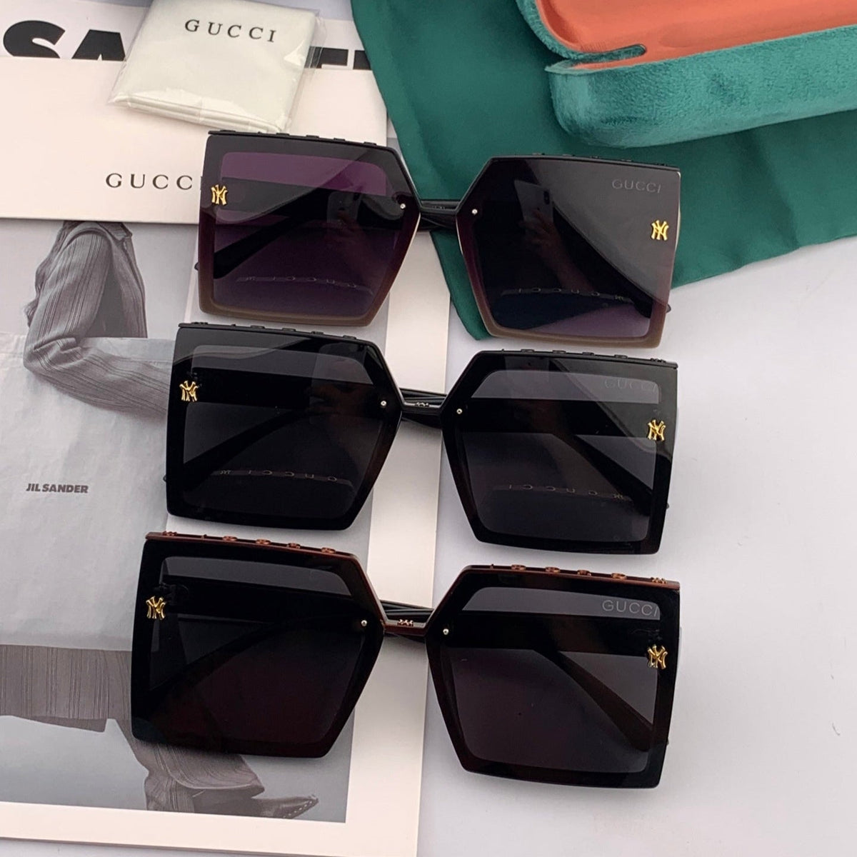 GEOMETRIC FRAME SUNGLASSES G50195 IN ACETATE