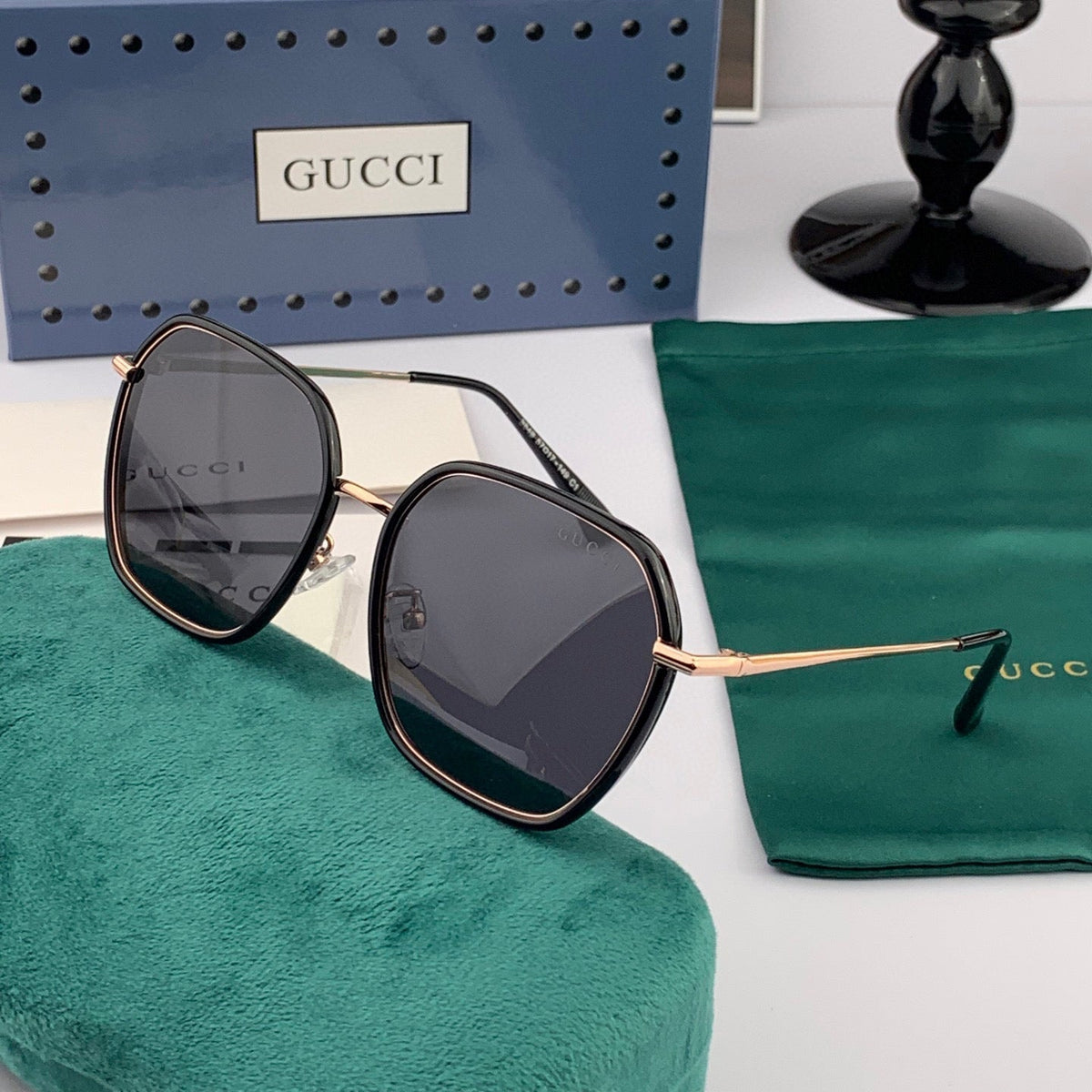 SQUARE FRAME SUNGLASSES G8384 IN METAL AND ACETATE