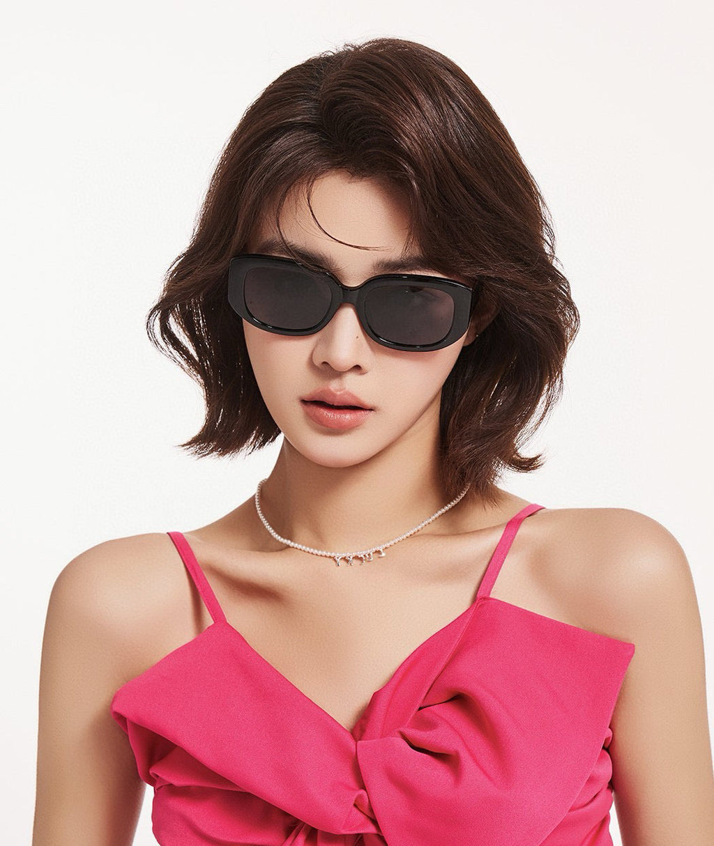 RECTANGULAR FRAME SUNGLASSES G0320 IN ACETATE