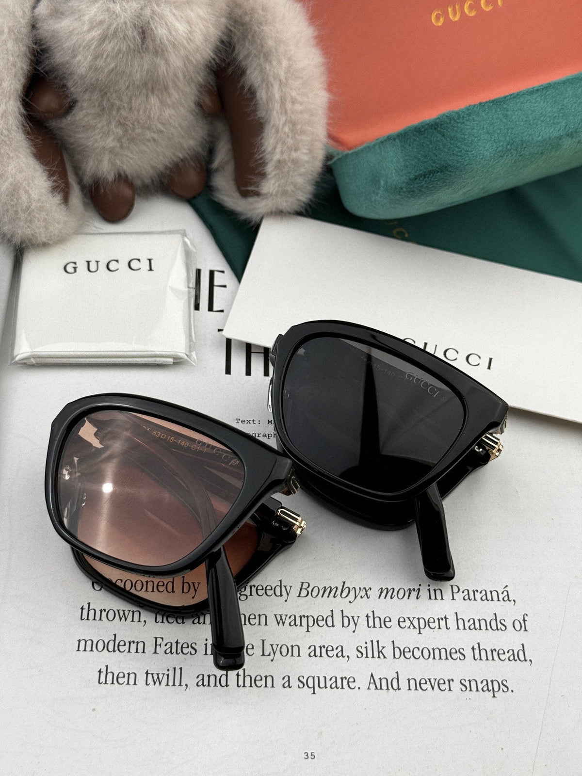 FOLDABLE SQUARE FRAME SUNGLASSES G4319 IN ACETATE