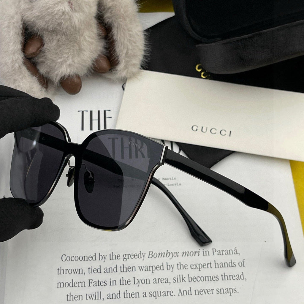 RECTANGULAR FRAME METAL SUNGLASSES G380 IN ACETATE