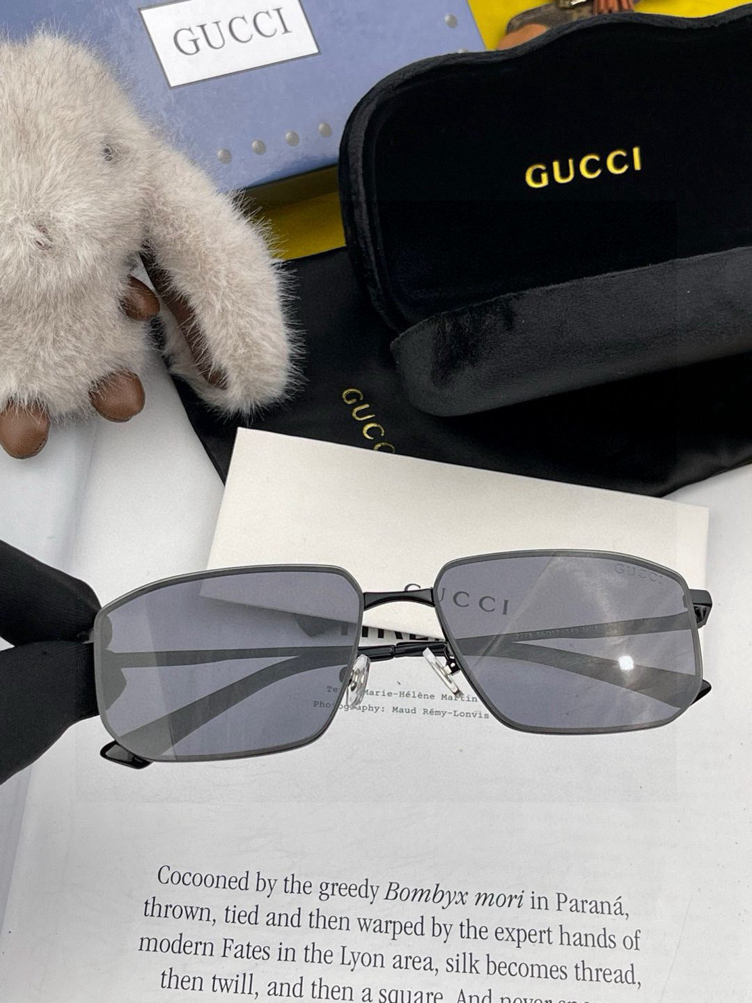 RECTANGULAR FRAME SUNGLASSES G5227 IN METAL