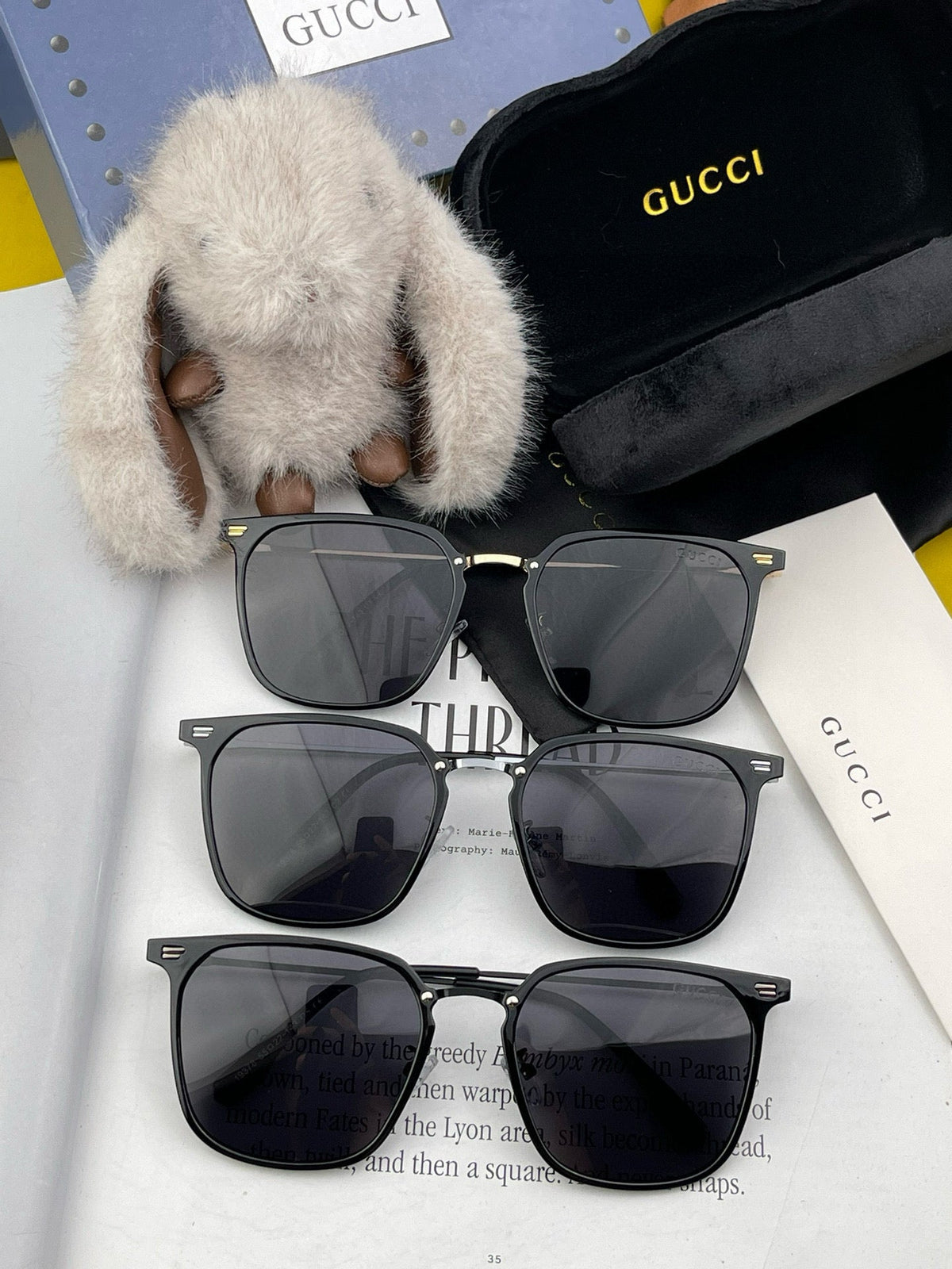 SQUARE FRAME SUNGLASSES G81937 IN ACETATE AND METAL