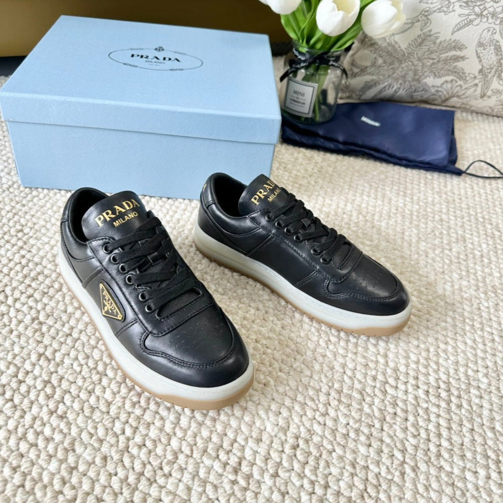 PRADA DOWNTOWN NAPPA SNEAKERS BLACK CALFSKIN