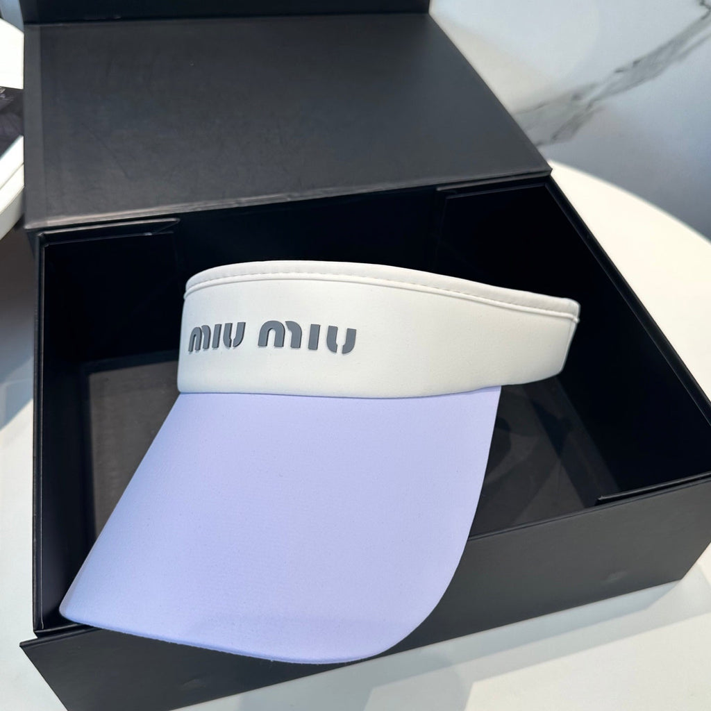 MM SPORT VISOR CAP IN PASTEL PURPLE MIX WHITE FABRIC