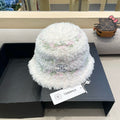 CHANEL BUCKET HAT IN WHITE FLEECE 421275