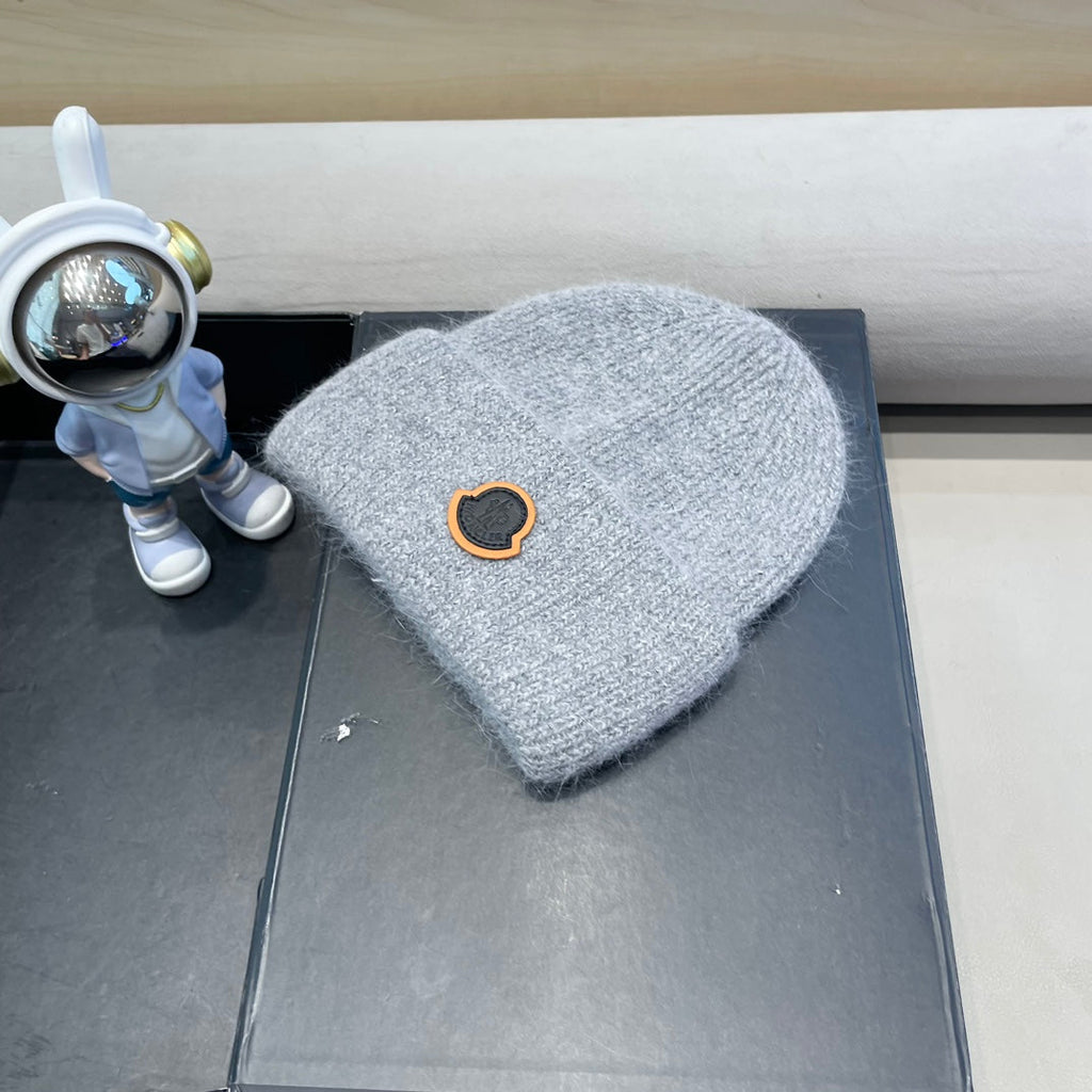 BEANIE HAT IN CLOUD GRAY WOOL 438127