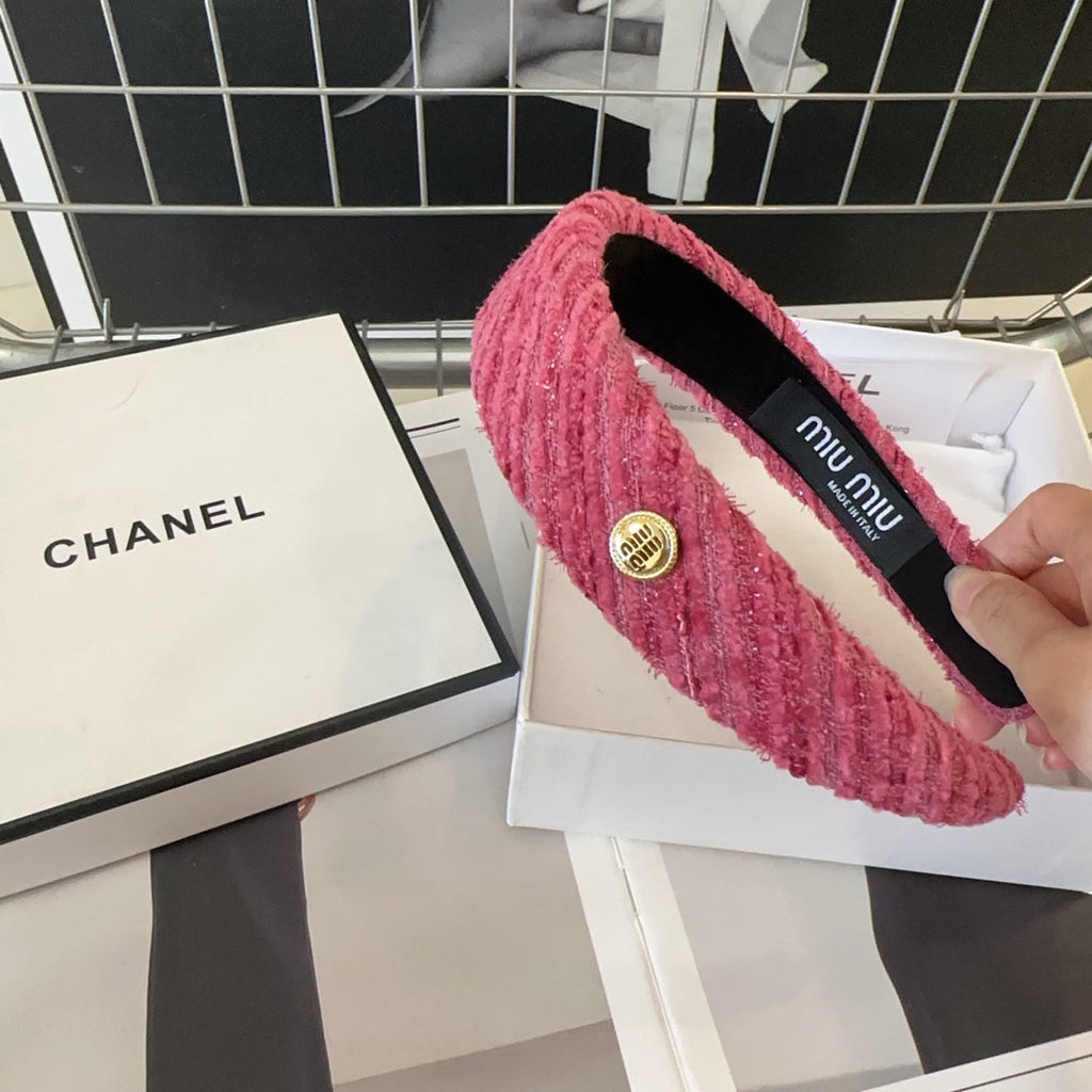 PINK HEADBAND TWEED 407941