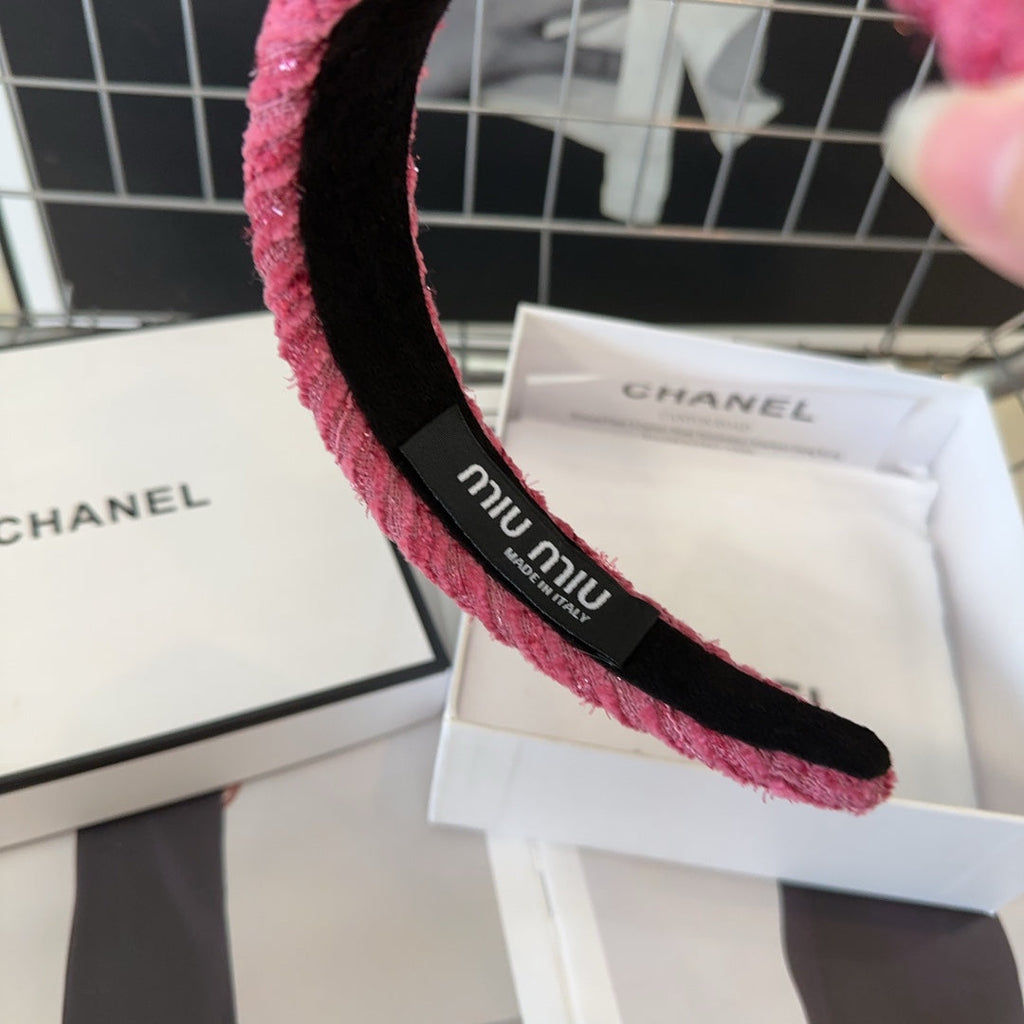 PINK HEADBAND TWEED 407941