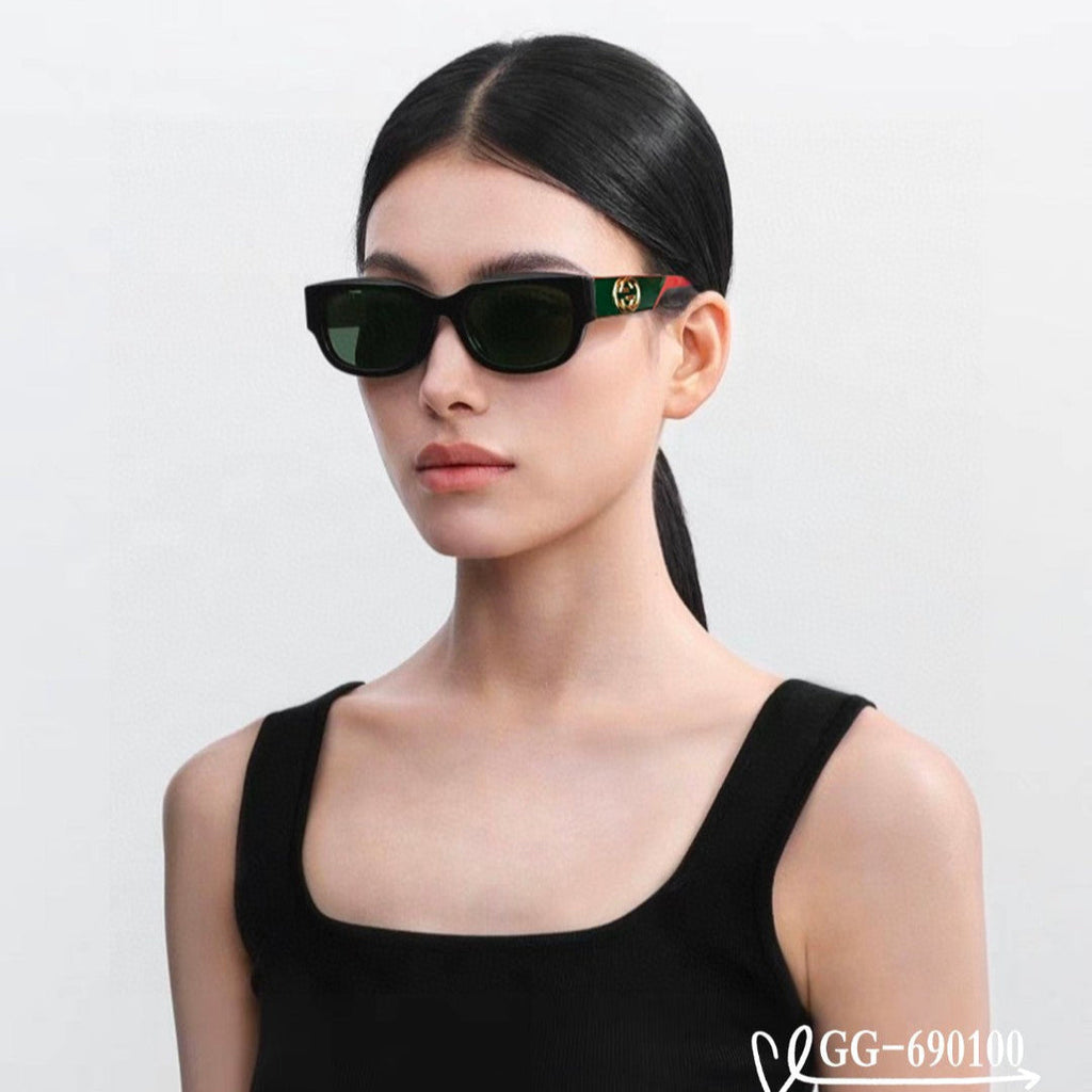 EMBOSSED LOGO OVAL FRAME SUNGLASSES 69100 IN ACETATE