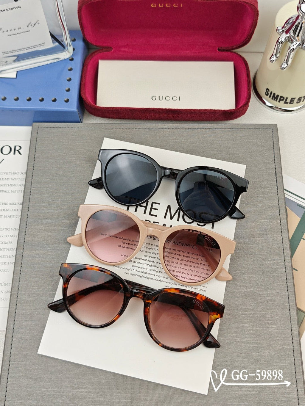 ROUND FRAME SUNGLASSES 59898 IN ACETATE