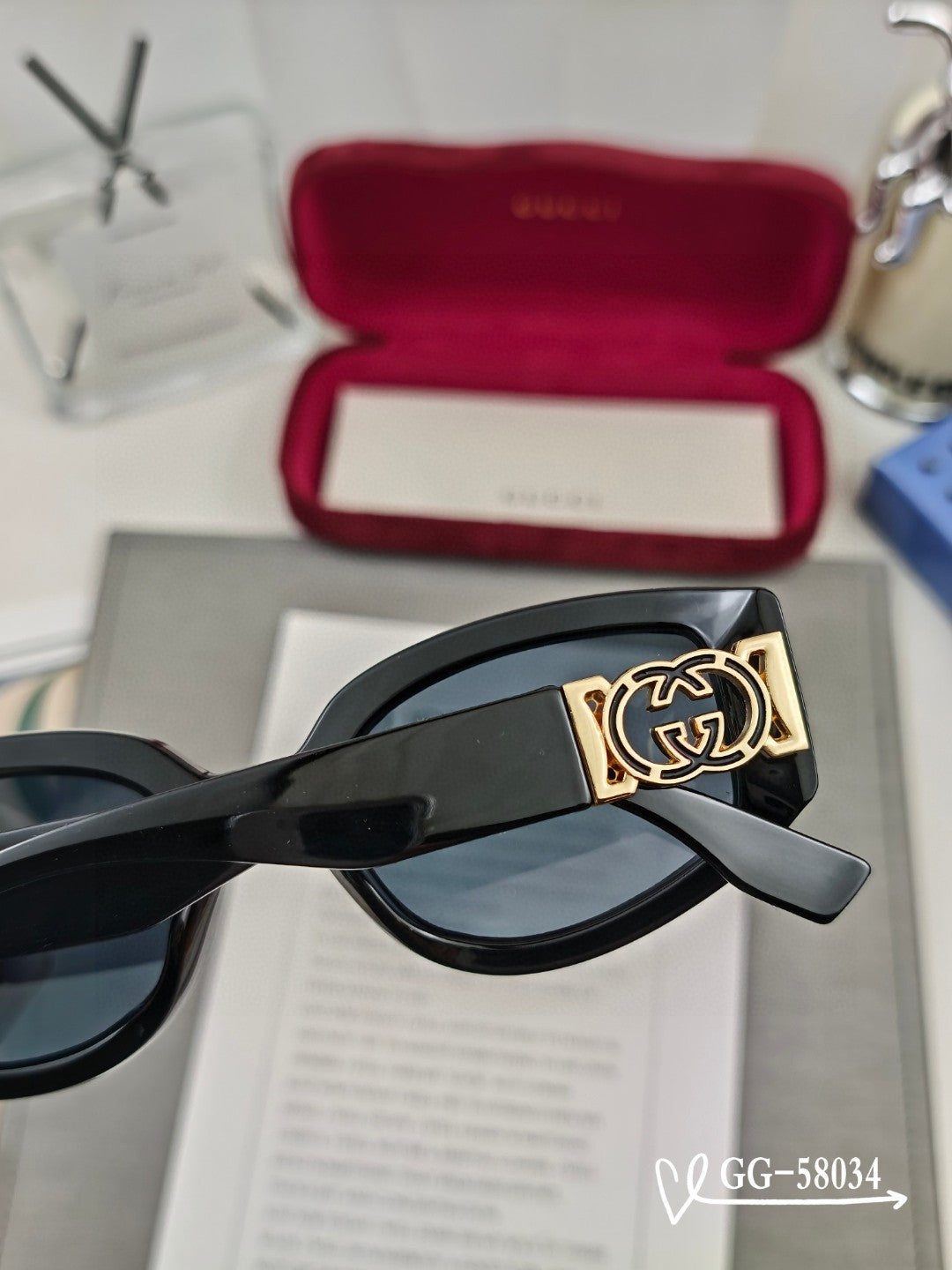 GEOMETRIC FRAME SUNGLASSES 58034 IN ACETATE