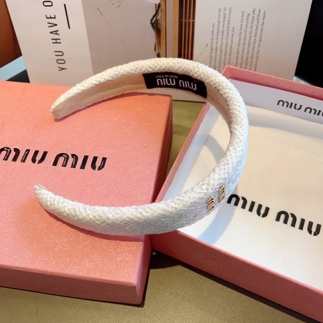 SIMPLE HAIRBAND IN WHITE TWEED 282733
