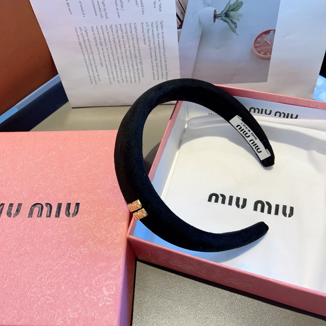 THICK HEADBAND IN BLACK CASHMERE 412454