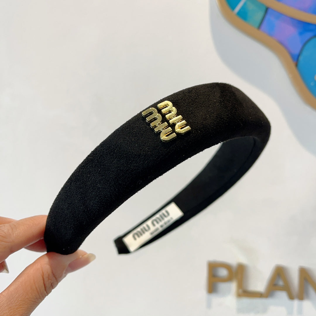 THICK HEADBAND IN BLACK CASHMERE 412454