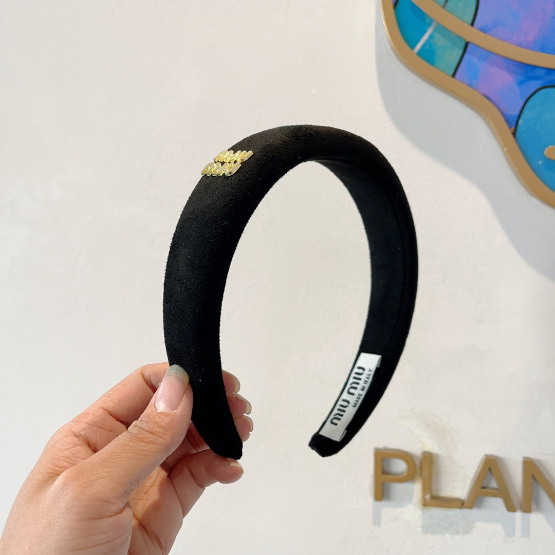 THICK HEADBAND IN BLACK CASHMERE 412454
