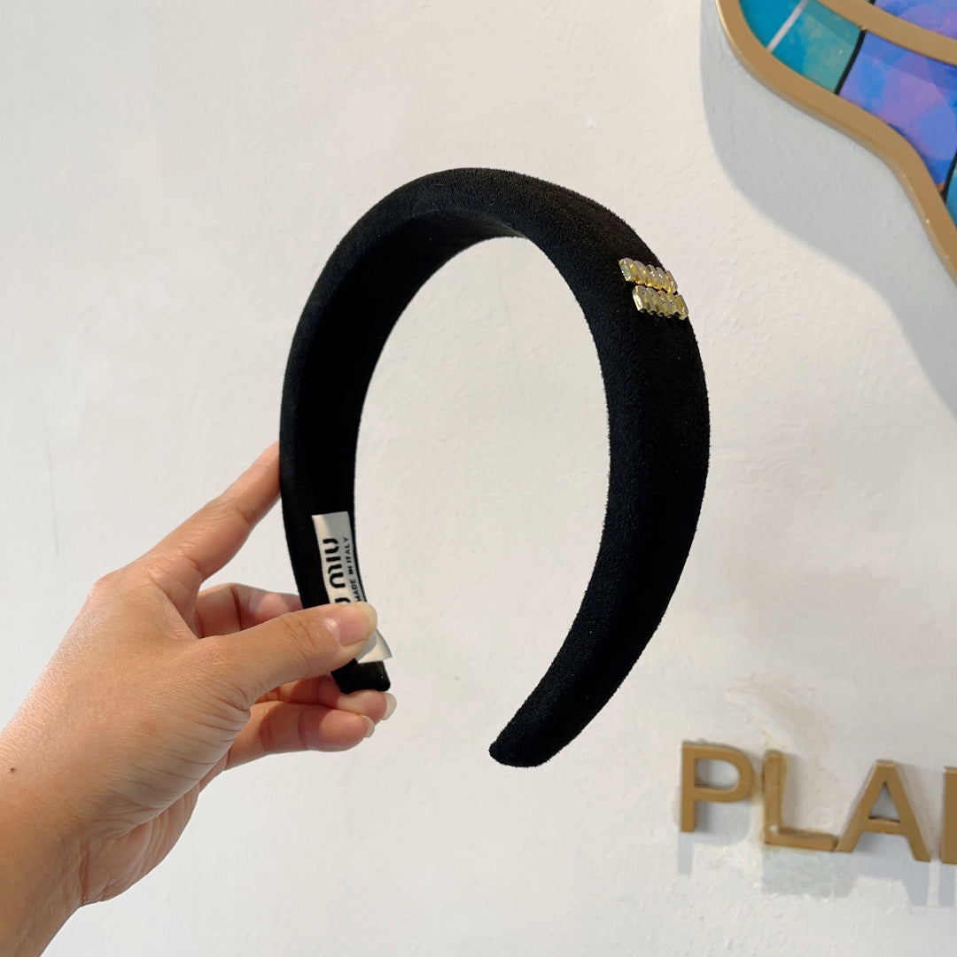 THICK HEADBAND IN BLACK CASHMERE 412454