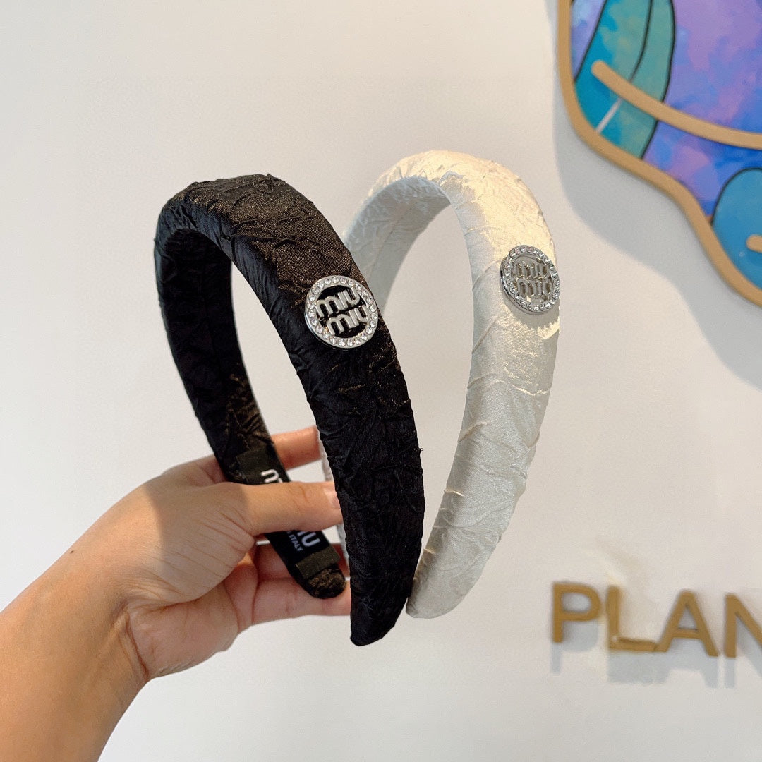 THICK HEADBAND IN BLACK FABRIC 432779