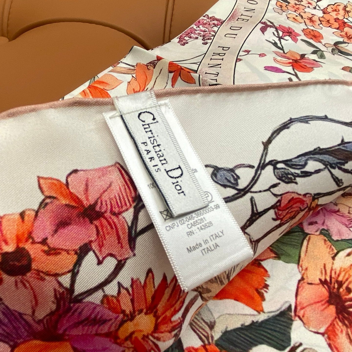 DIOR SCARF 90 CM IN SILK FABRIC 703662