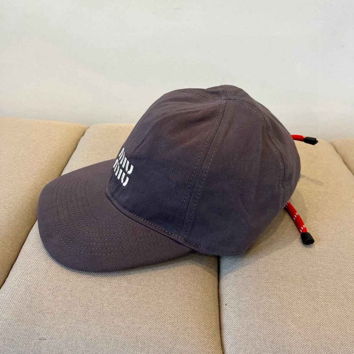 MM BASEBALL CAP IN DARK GREY KHAKI FABRIC STYLE 4
