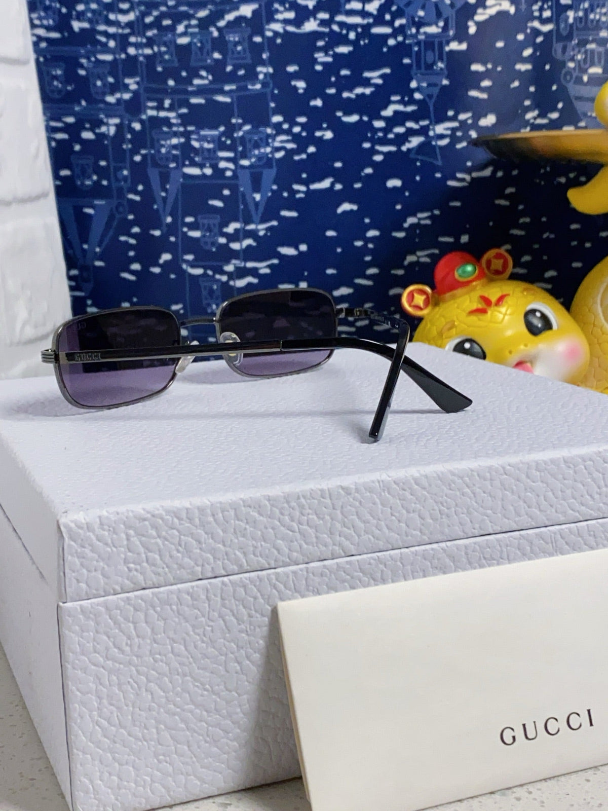 RECTANGULAR FRAME SUNGLASSES GG1457S IN METAL