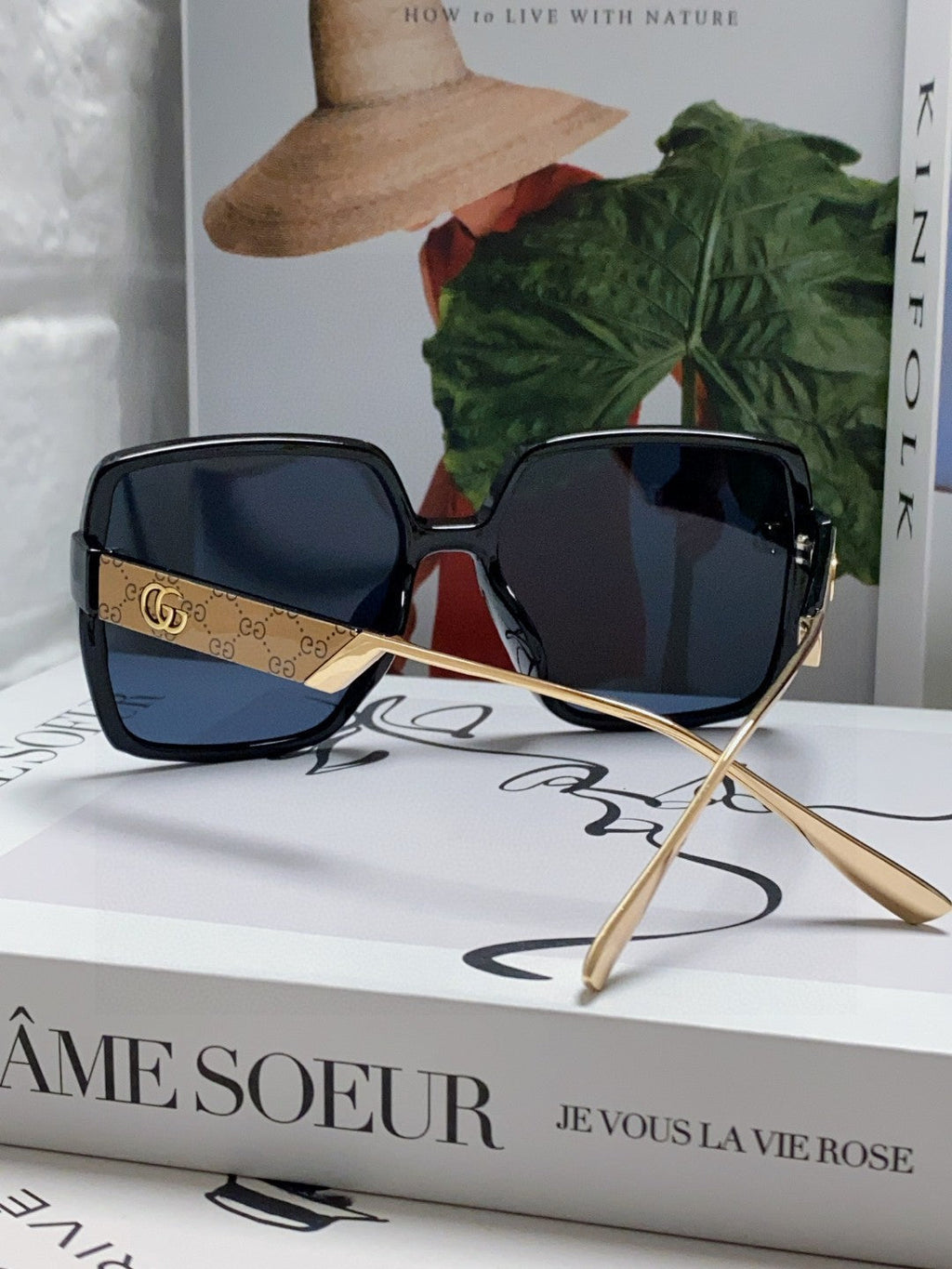 SQUARE FRAME SUNGLASSES 567447 IN ACETATE