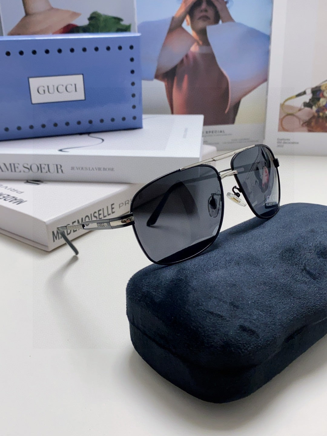NAVIGATOR FRAME SUNGLASSES 570256 IN METAL