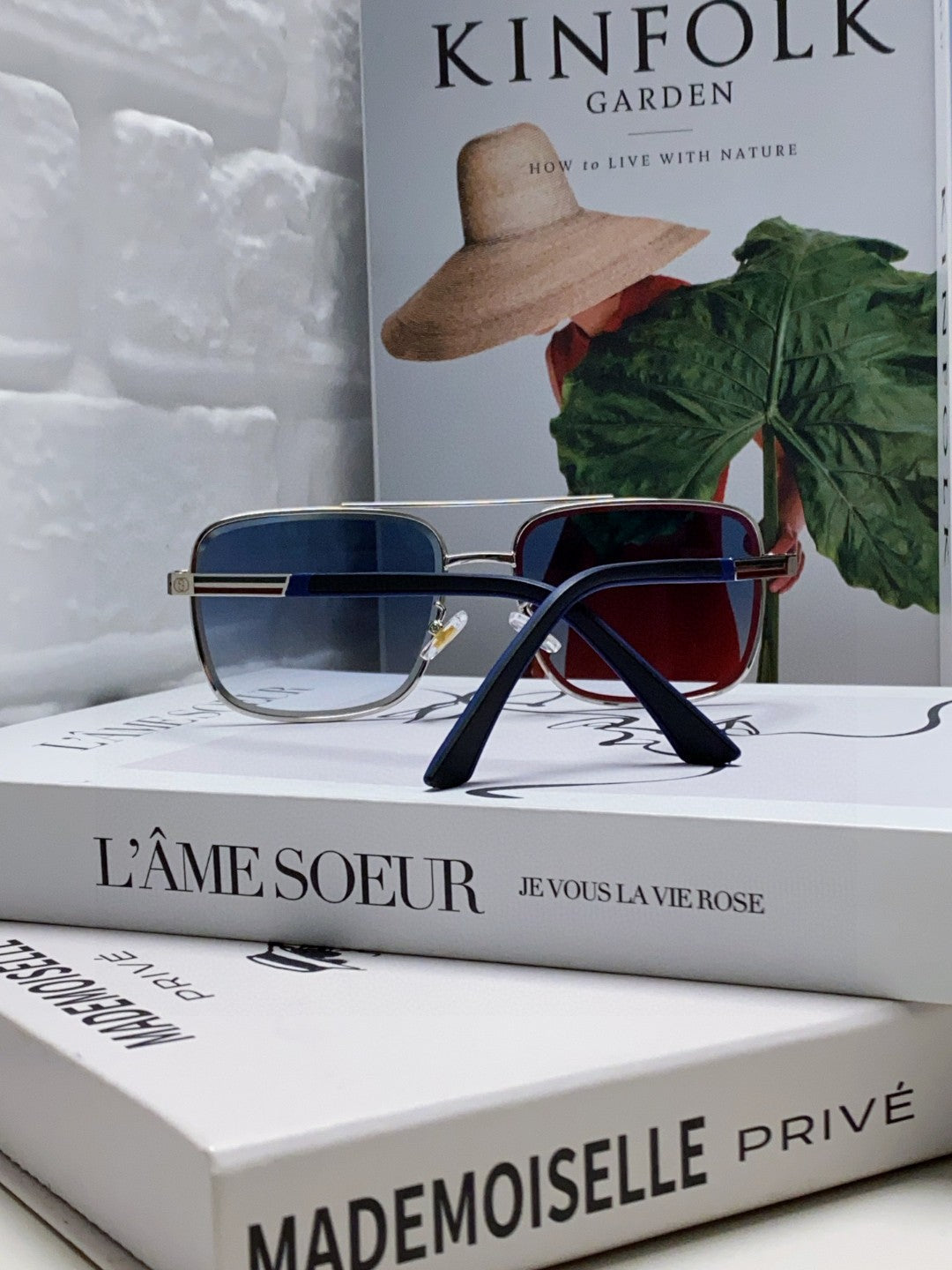 SQUARE FRAME SUNGLASSES 570213 IN METAL