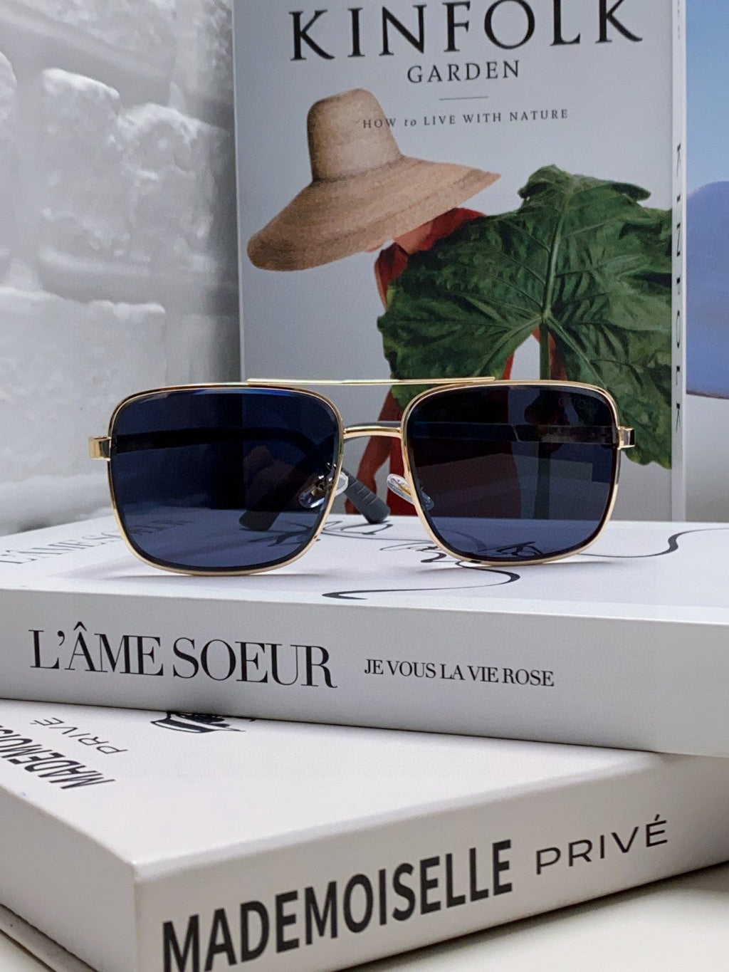 SQUARE FRAME SUNGLASSES 570213 IN METAL