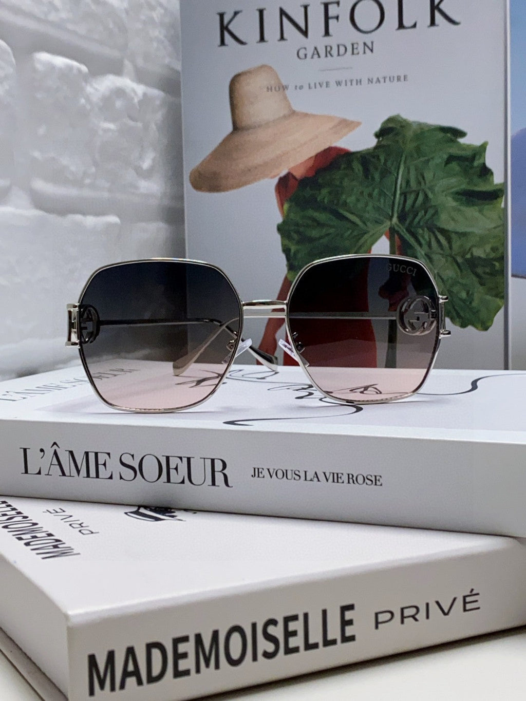 SQUARE FRAME SUNGLASSES 570217 IN METAL