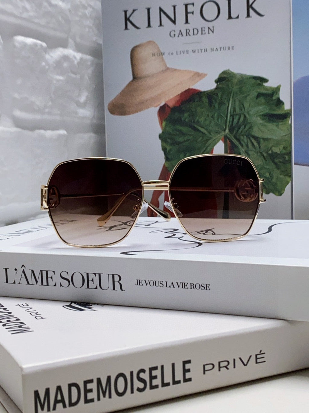 SQUARE FRAME SUNGLASSES 570217 IN METAL