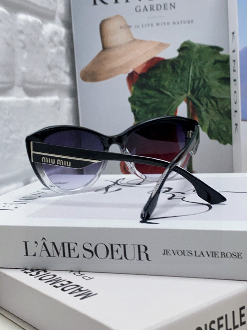 GLIMPSE SUNGLASSES 576813 IN BLACK AND CLEAR ACETATE