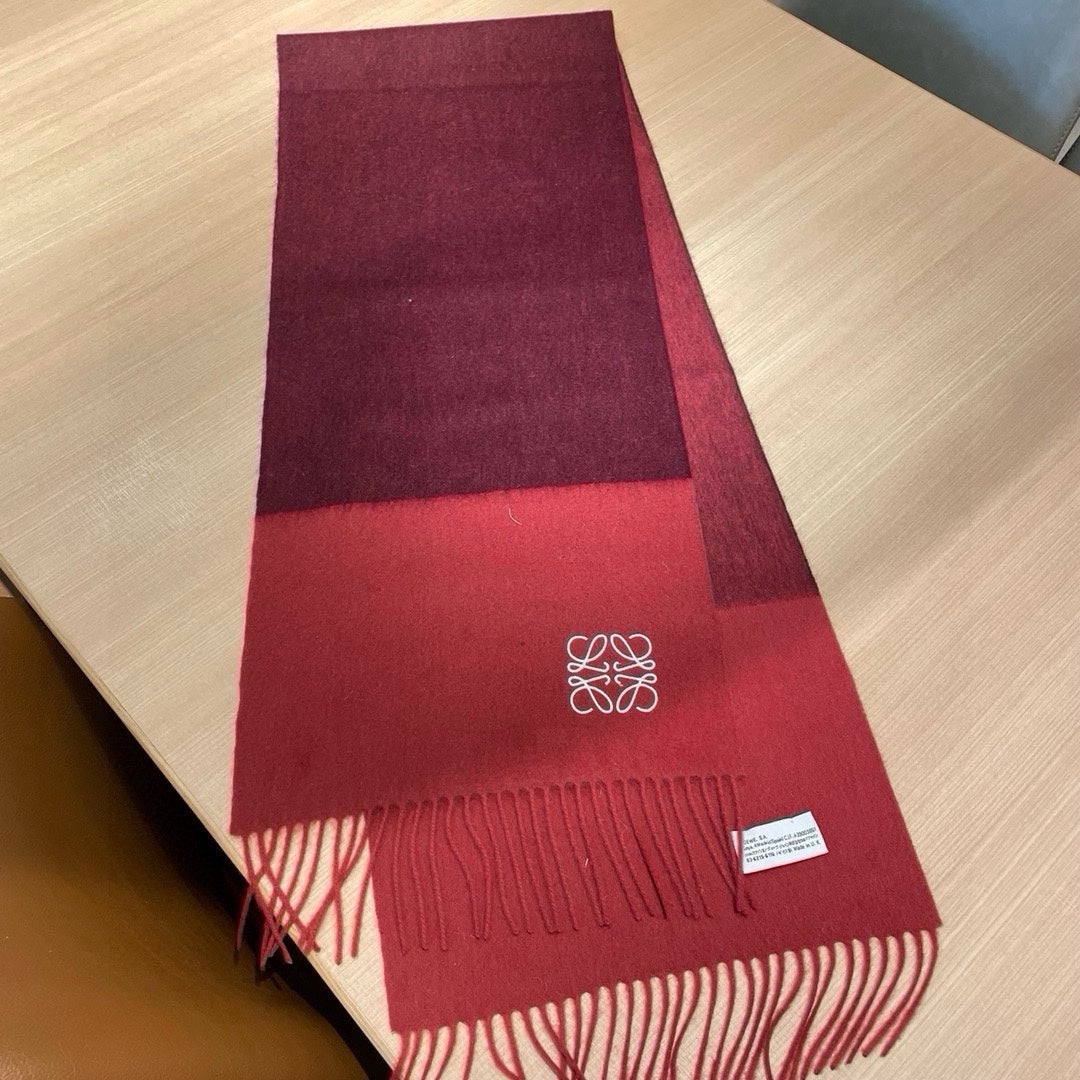 SCARF 180 CM IN CHERRY RED MIX JAM RED WOOL AND CASHMERE 415203