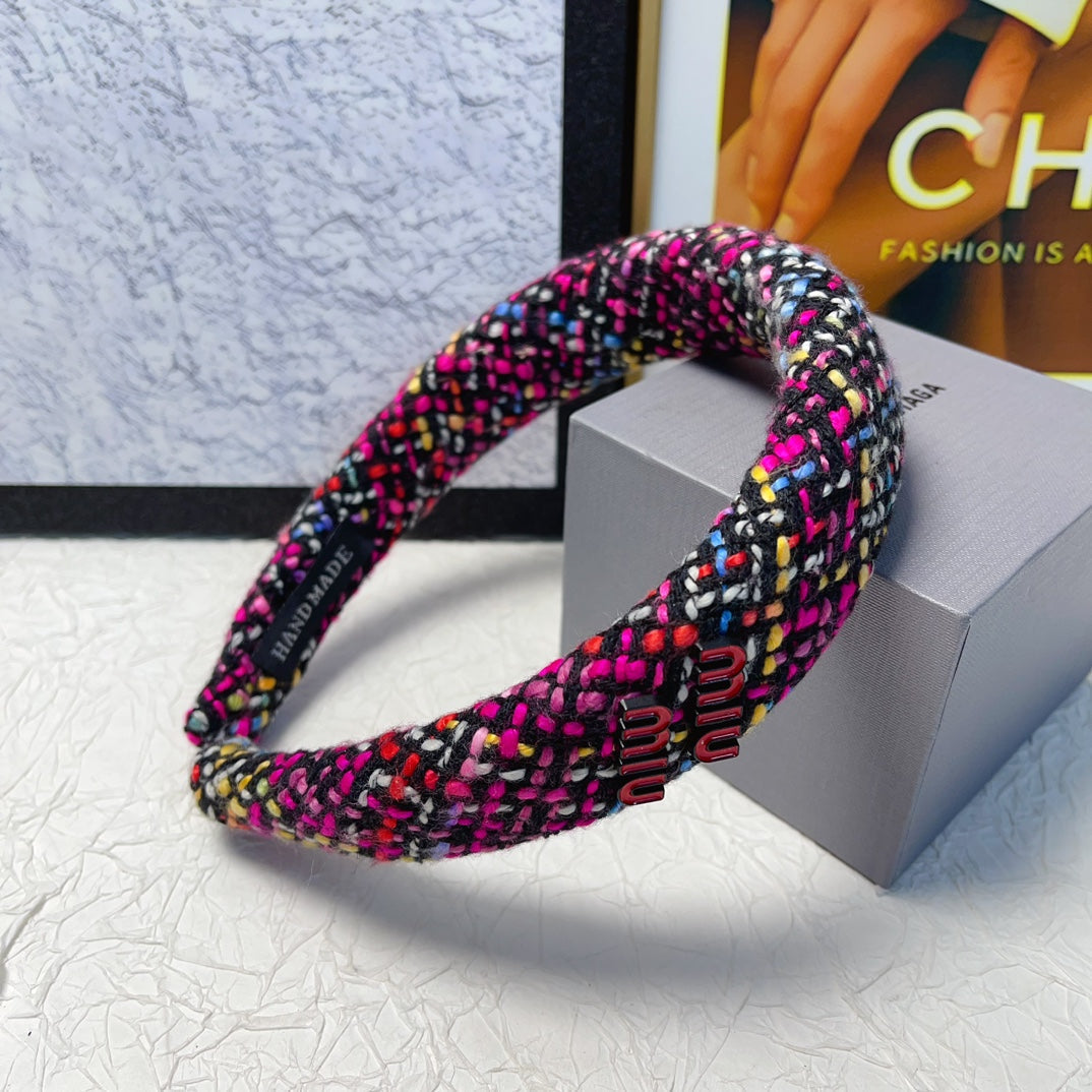 TWEED HEADBAND COLORFUL 161836